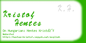 kristof hentes business card